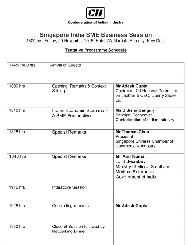Singapore India SME Business Session