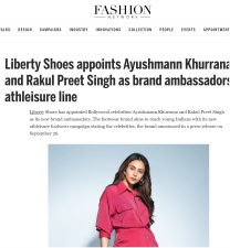 Liberty Shoes appoints Ayushmann Khurrana and Rakul Preet Singh as brand ambassadors athleisure line